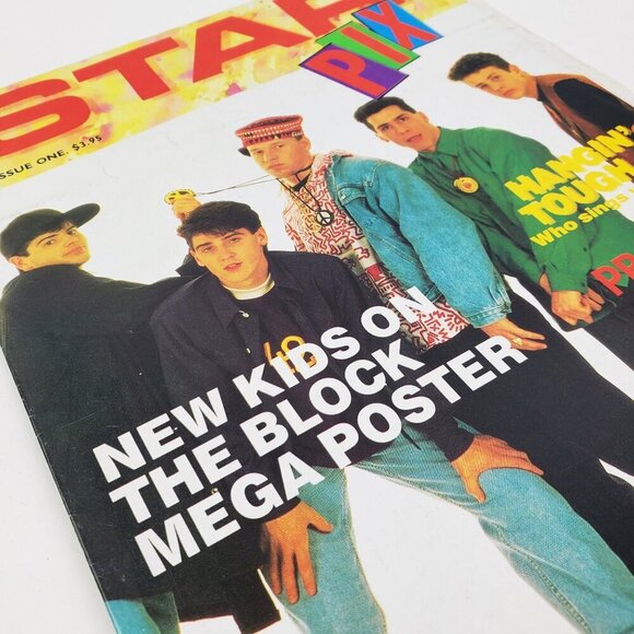 Star Pix New Kids on Block Mega Poster/Mini Magazine NKOTB Vintage 1990 Issue #1 - Picture 9 of 9